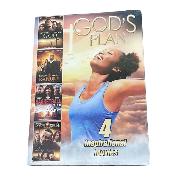 God's‎ Plan 4 Inspirational Movies DVD Nothing Without God Basketball 3:16 - Picture 1 of 4